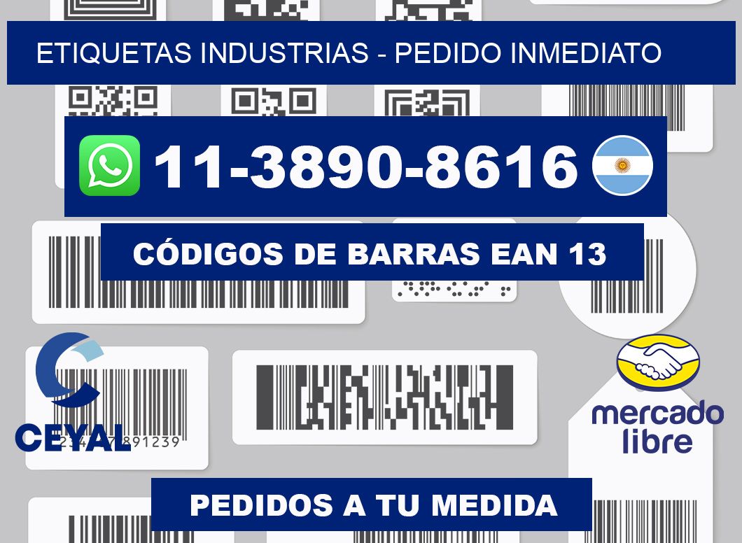 ETIQUETAS INDUSTRIAS - Pedido inmediato