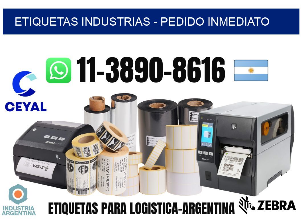 ETIQUETAS INDUSTRIAS – Pedido inmediato