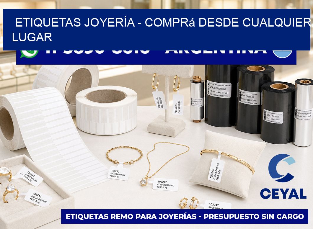 ETIQUETAS JOYERÍA - Comprá desde cualquier lugar