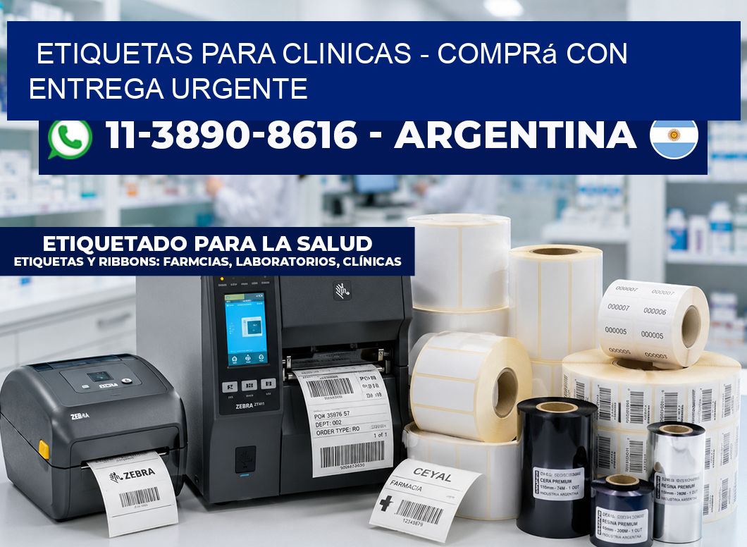ETIQUETAS PARA CLINICAS - Comprá con entrega urgente