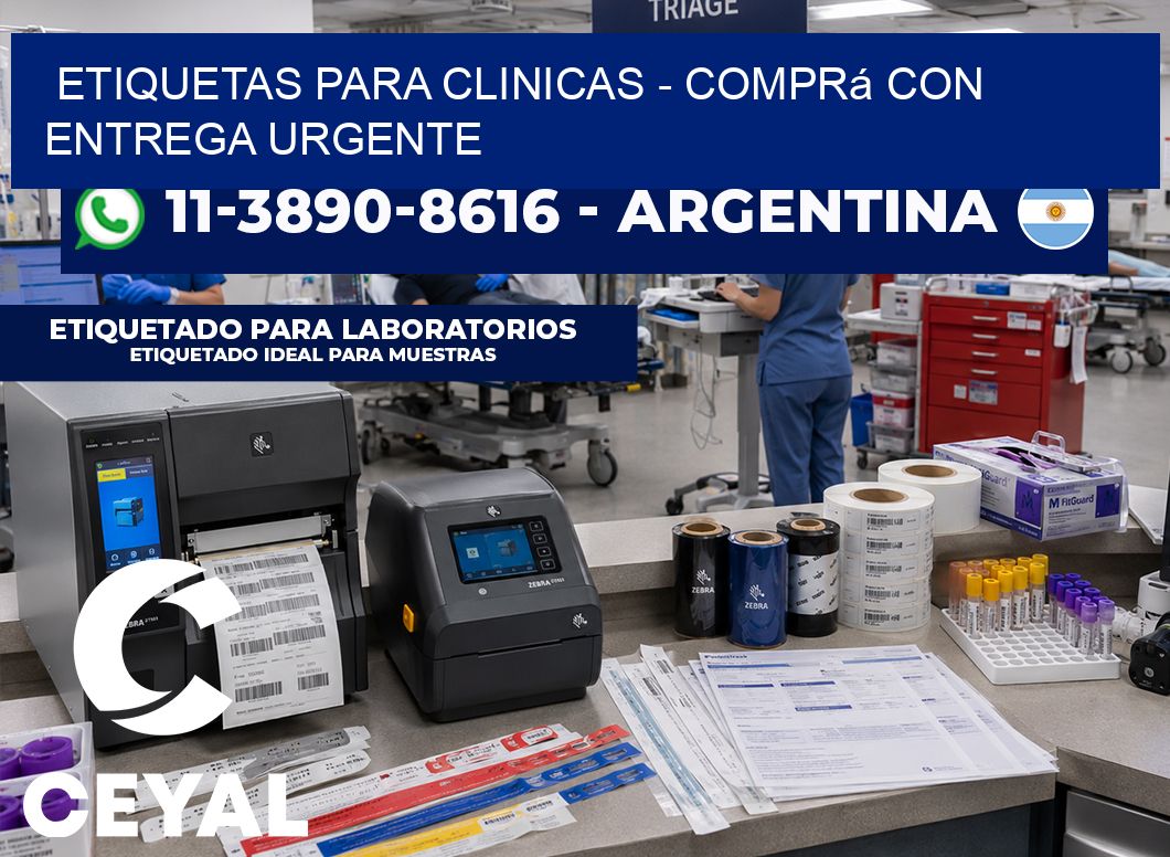 ETIQUETAS PARA CLINICAS - Comprá con entrega urgente
