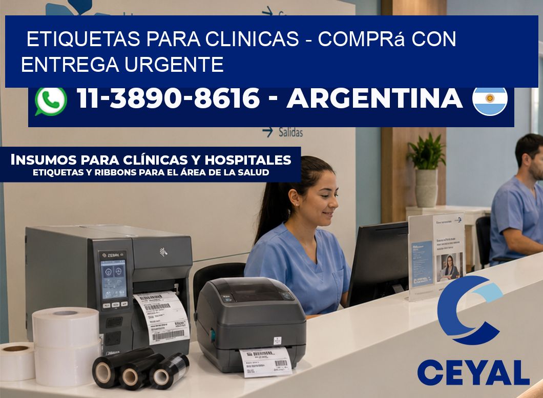 ETIQUETAS PARA CLINICAS – Comprá con entrega urgente