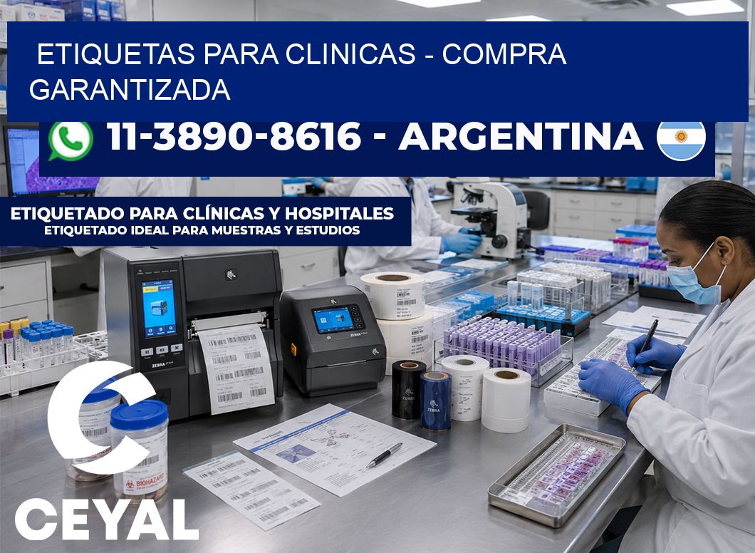 ETIQUETAS PARA CLINICAS - Compra garantizada