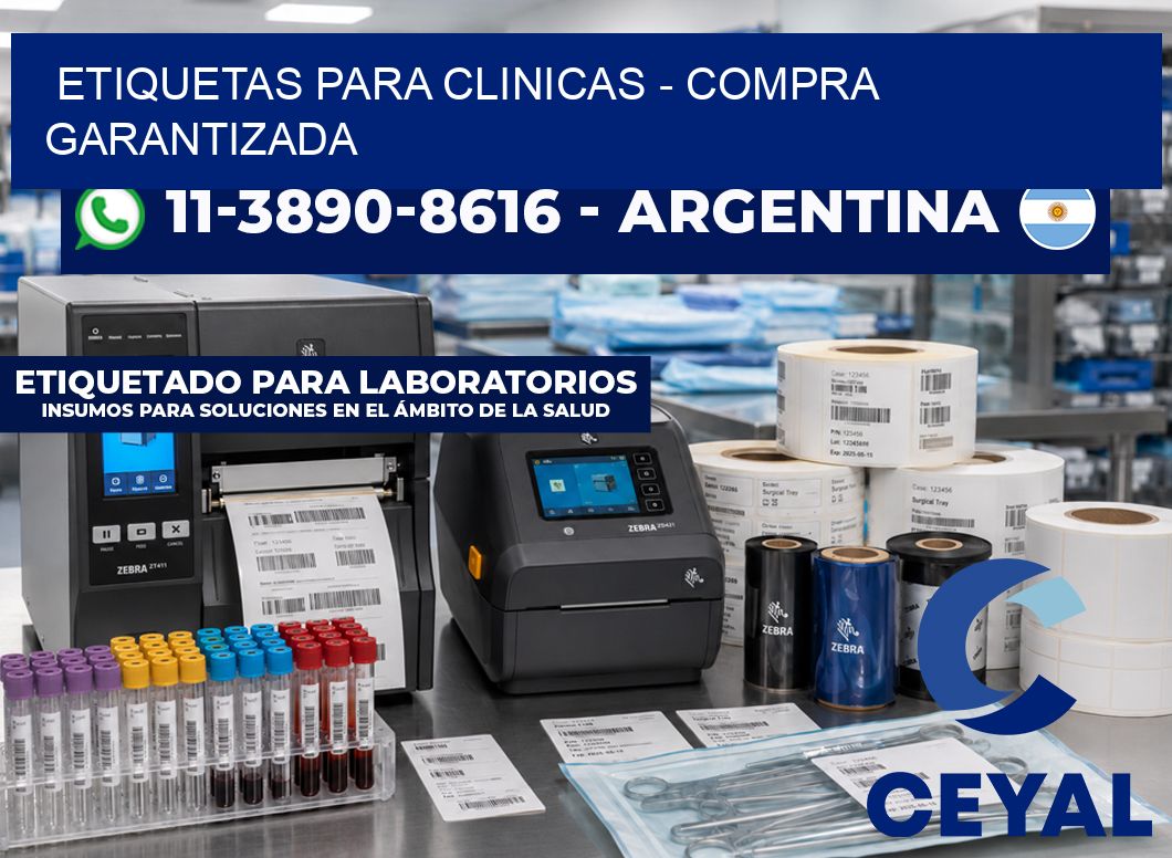 ETIQUETAS PARA CLINICAS - Compra garantizada