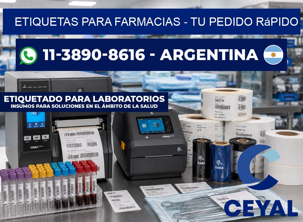 ETIQUETAS PARA FARMACIAS – Tu pedido rápido