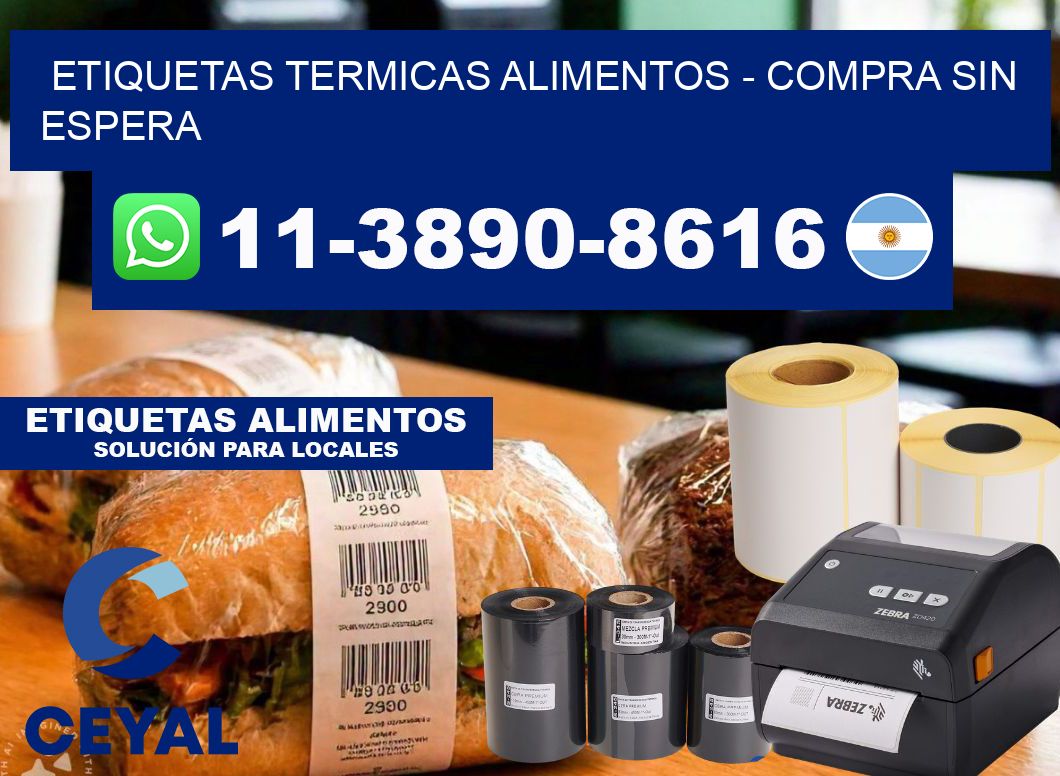 ETIQUETAS TERMICAS ALIMENTOS - Compra sin espera