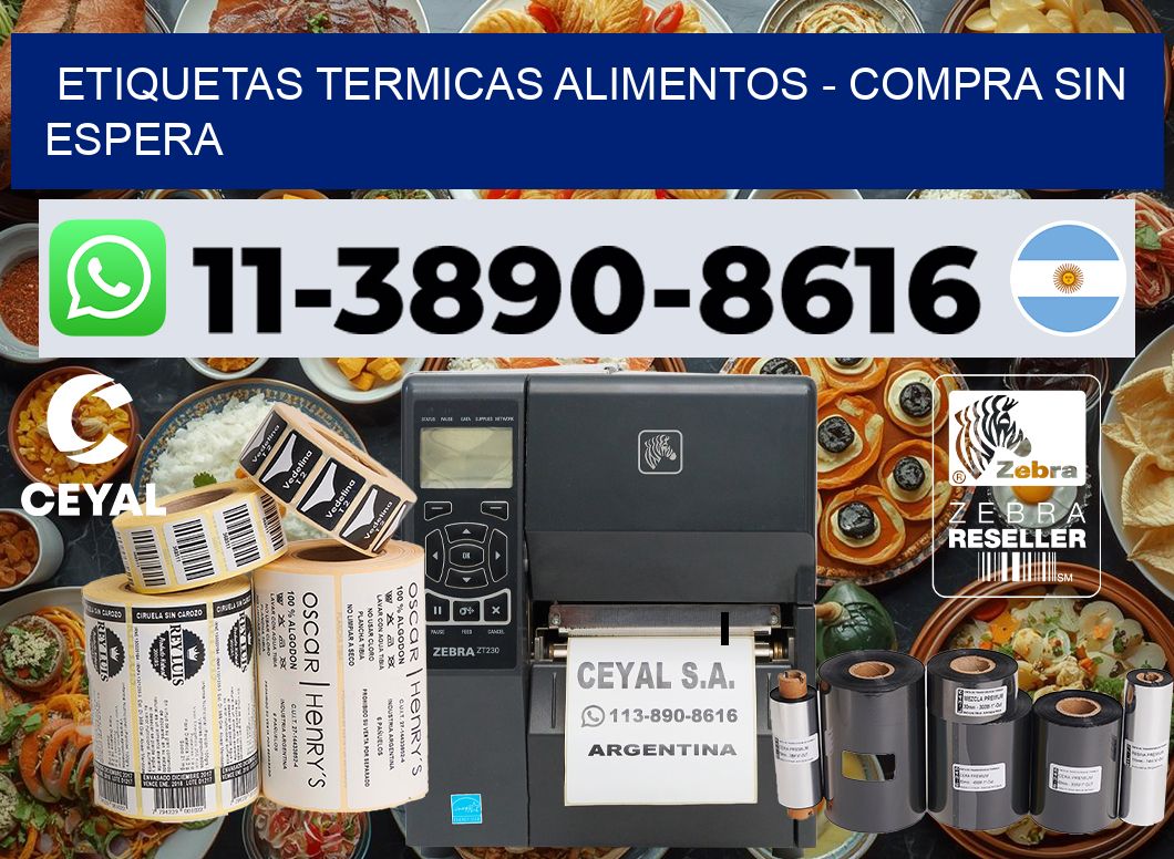 ETIQUETAS TERMICAS ALIMENTOS - Compra sin espera
