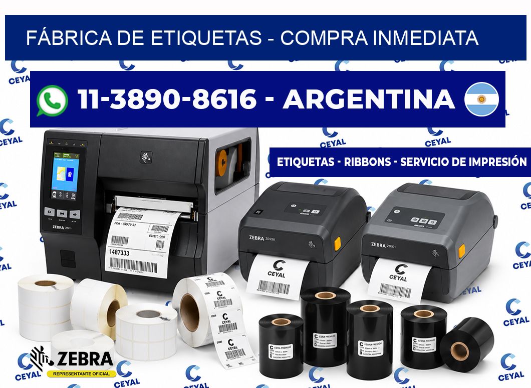 FÁBRICA DE ETIQUETAS - Compra inmediata