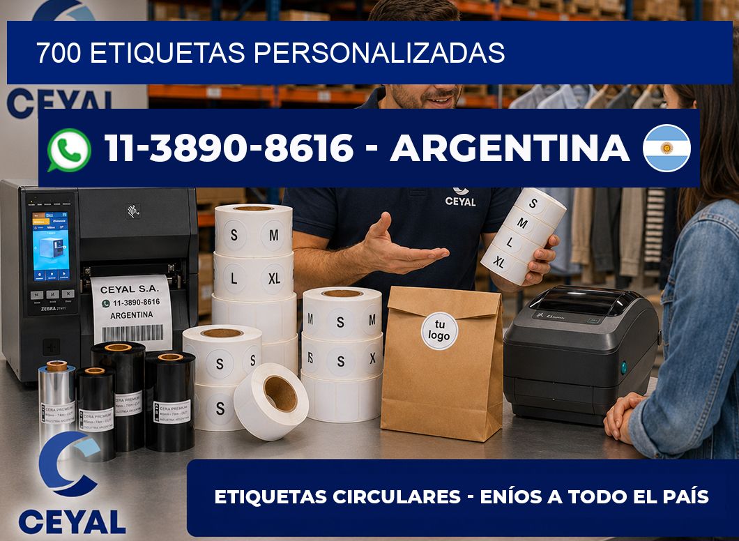 700 ETIQUETAS PERSONALIZADAS