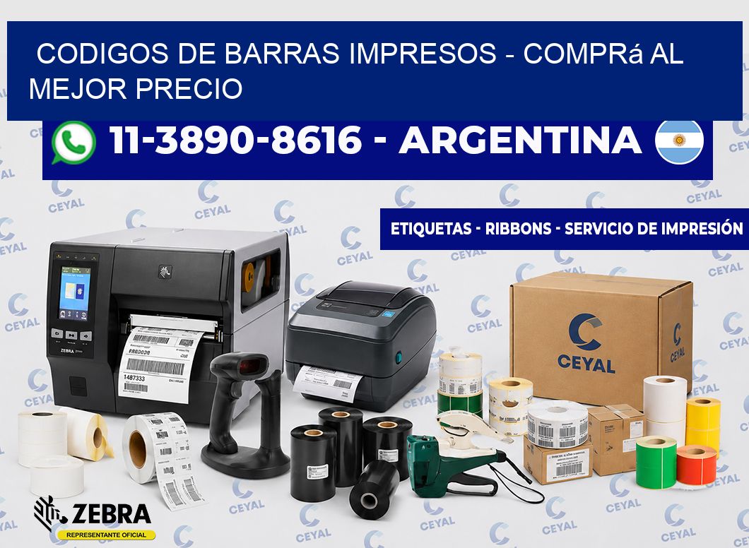 CODIGOS DE BARRAS IMPRESOS - Comprá al mejor precio