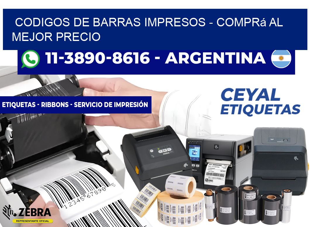 CODIGOS DE BARRAS IMPRESOS - Comprá al mejor precio
