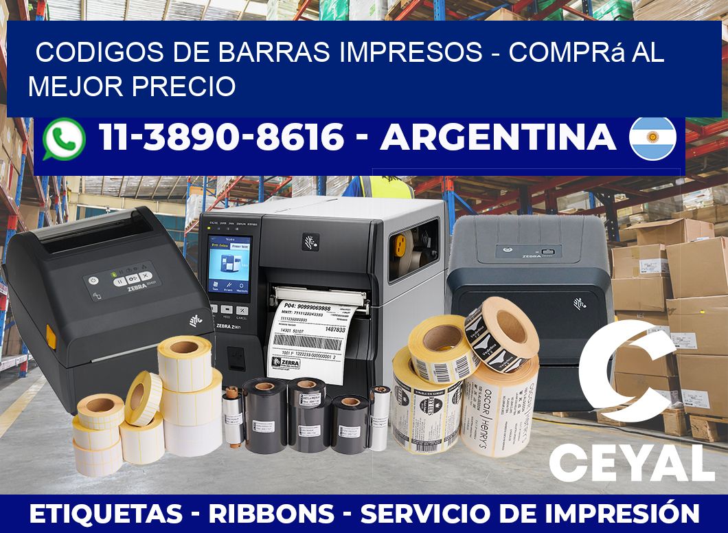 CODIGOS DE BARRAS IMPRESOS – Comprá al mejor precio