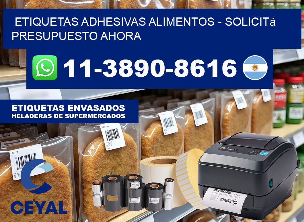 ETIQUETAS ADHESIVAS ALIMENTOS – Solicitá presupuesto ahora