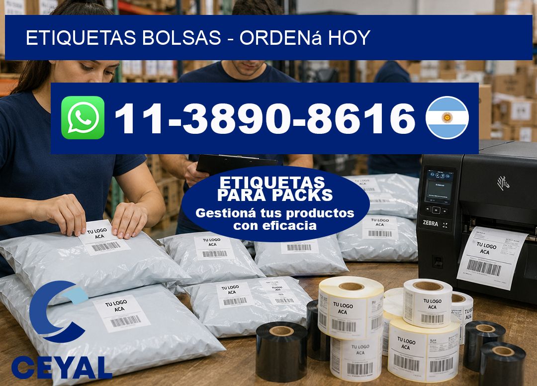ETIQUETAS BOLSAS - Ordená hoy