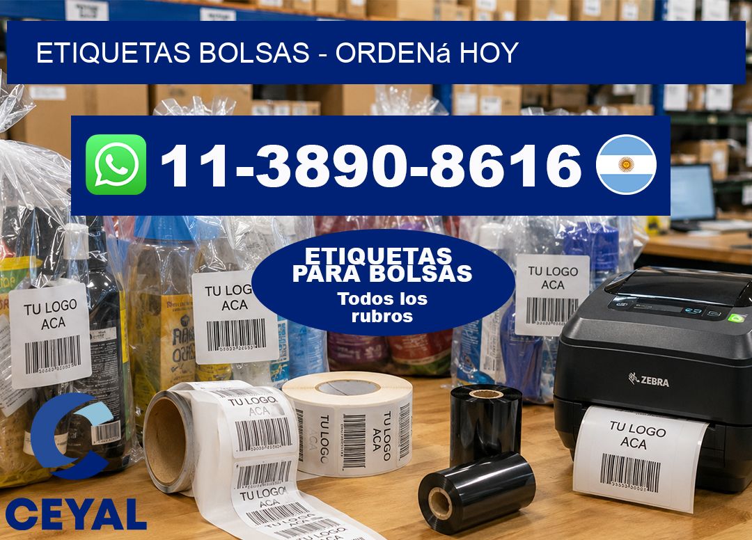 ETIQUETAS BOLSAS – Ordená hoy