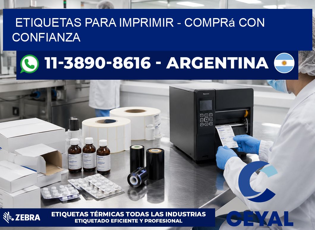 ETIQUETAS PARA IMPRIMIR - Comprá con confianza