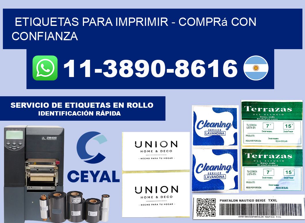 ETIQUETAS PARA IMPRIMIR - Comprá con confianza