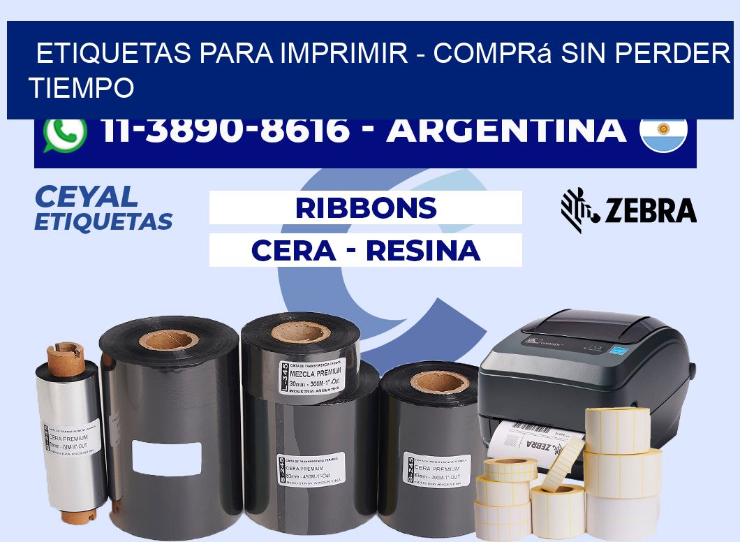 ETIQUETAS PARA IMPRIMIR - Comprá sin perder tiempo