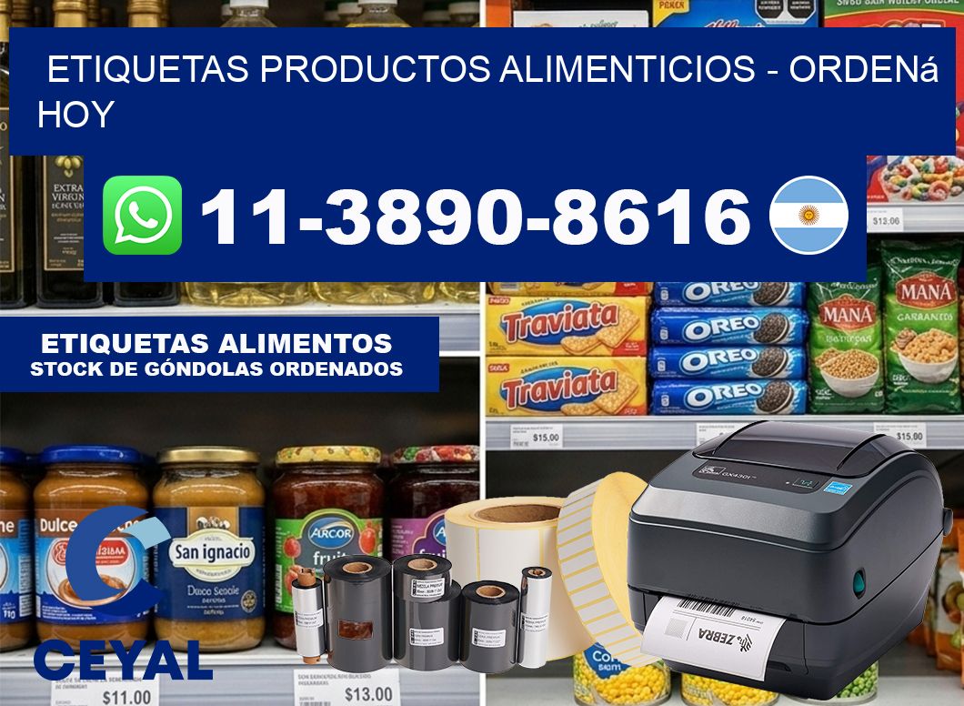 ETIQUETAS PRODUCTOS ALIMENTICIOS – Ordená hoy