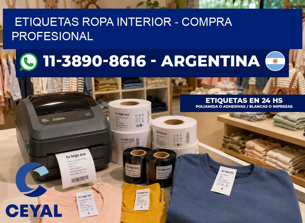 Etiquetas Ropa interior – Compra profesional