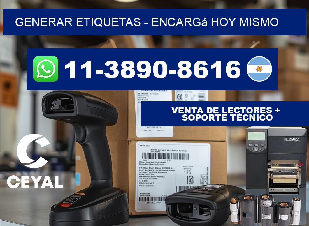 GENERAR ETIQUETAS - Encargá hoy mismo