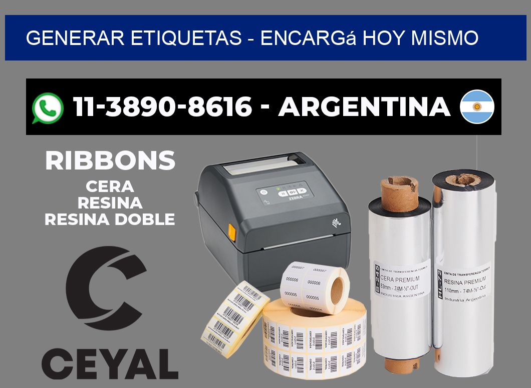 GENERAR ETIQUETAS - Encargá hoy mismo