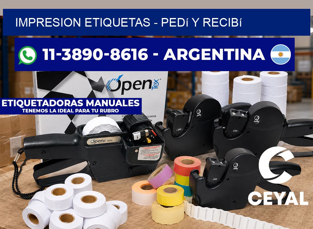 IMPRESION ETIQUETAS - Pedí y recibí