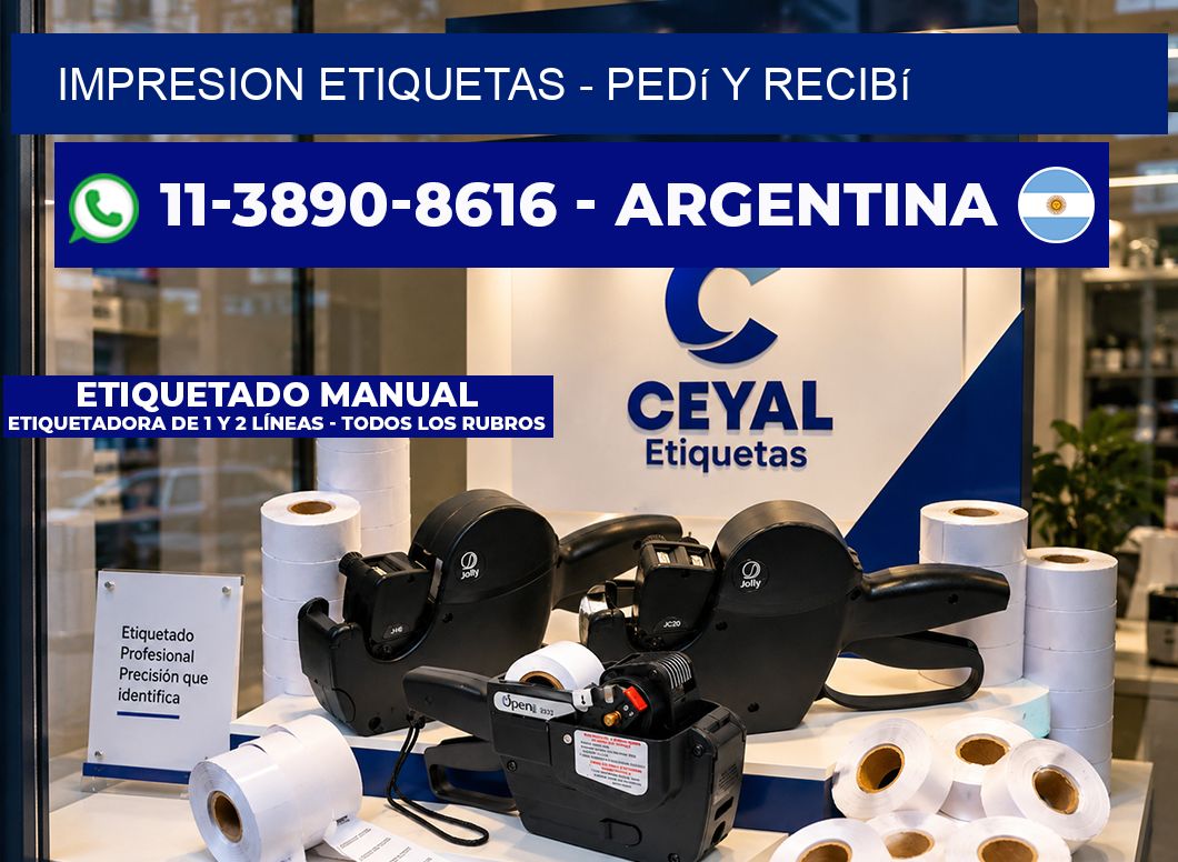 IMPRESION ETIQUETAS - Pedí y recibí