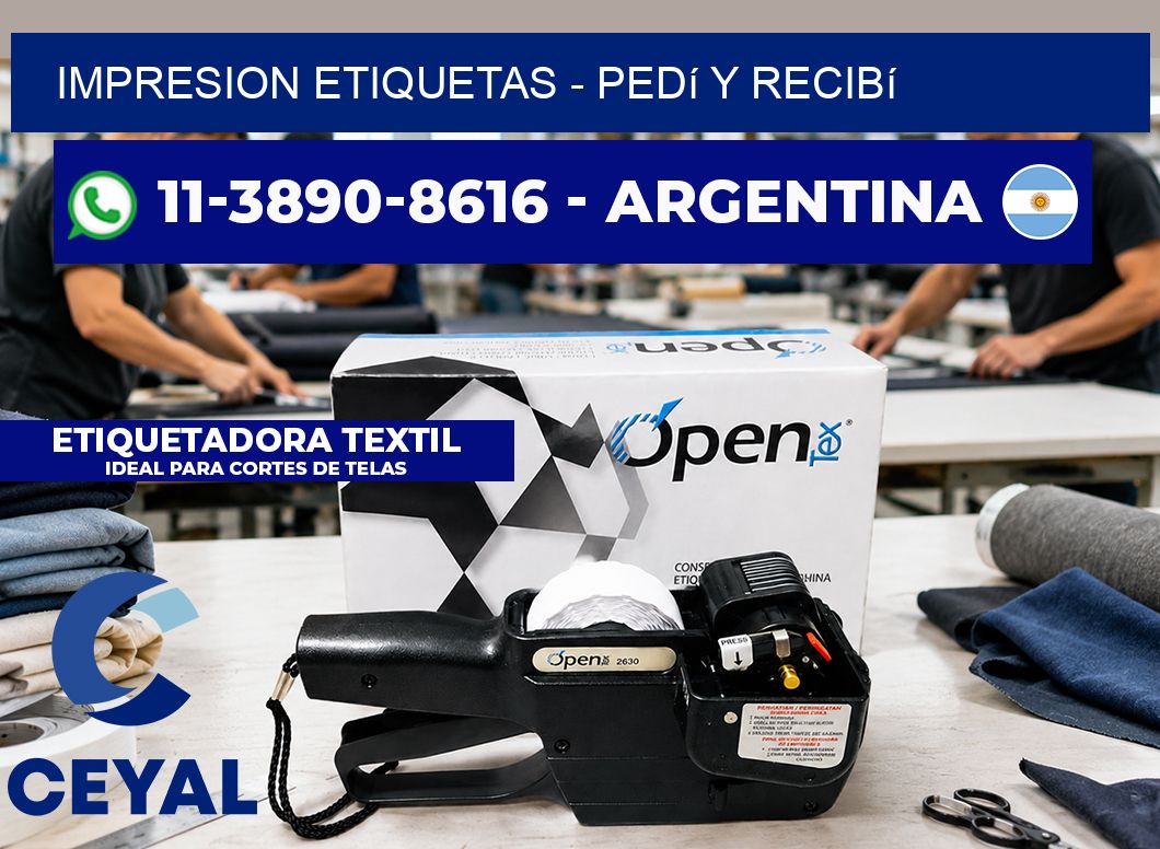 IMPRESION ETIQUETAS - Pedí y recibí