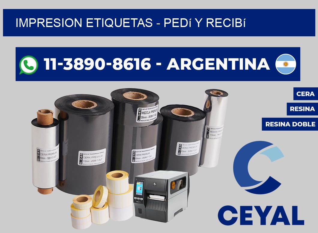 IMPRESION ETIQUETAS - Pedí y recibí