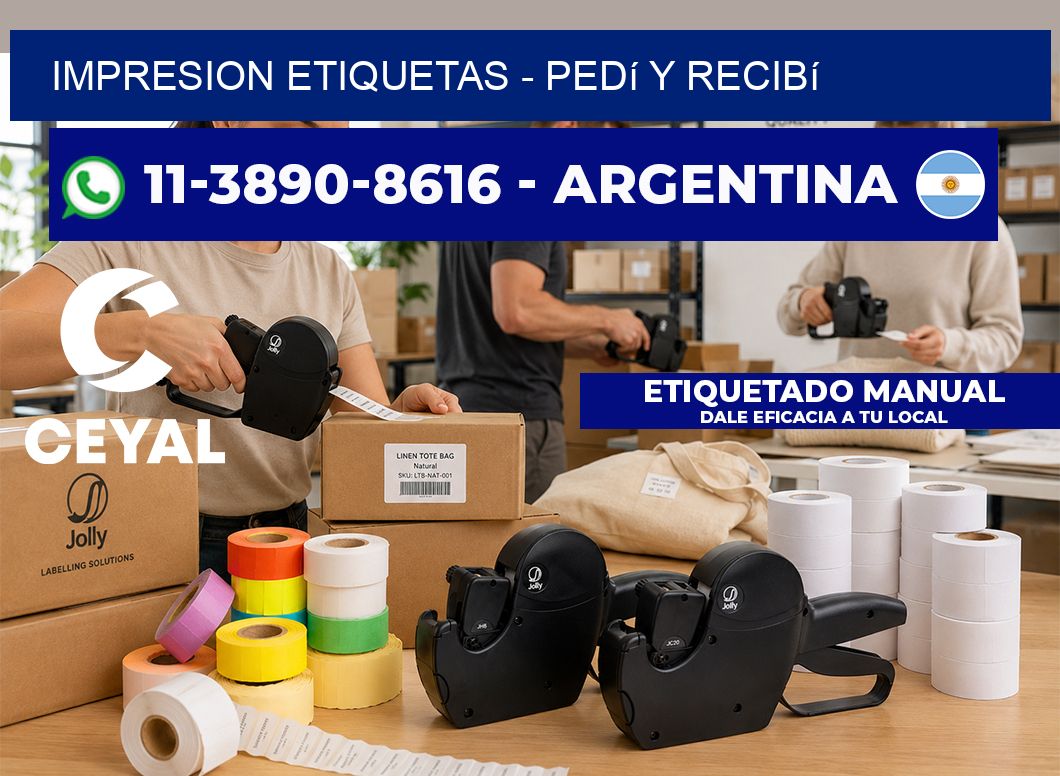 IMPRESION ETIQUETAS – Pedí y recibí