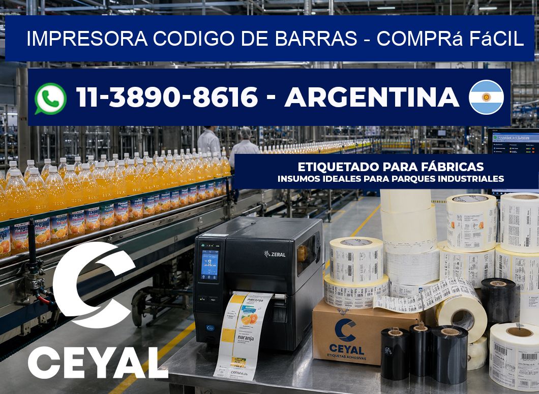 IMPRESORA CODIGO DE BARRAS - Comprá fácil