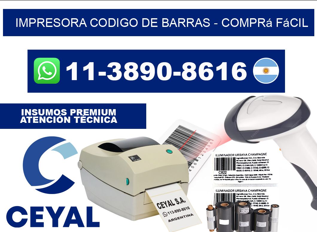 IMPRESORA CODIGO DE BARRAS - Comprá fácil