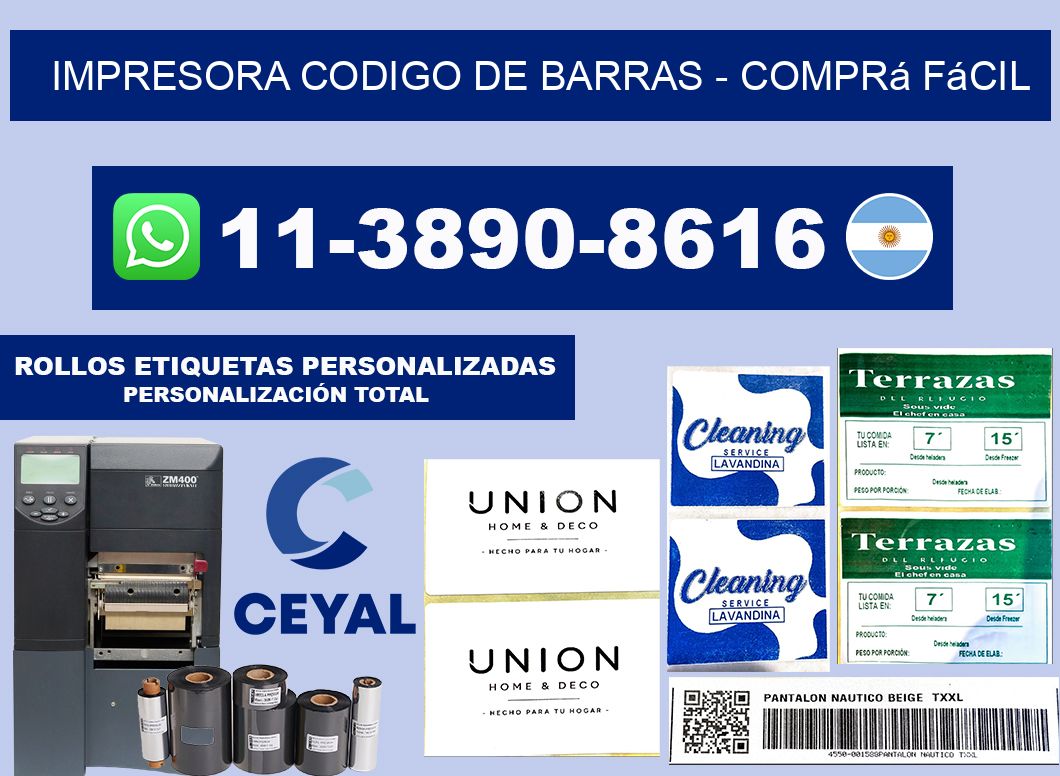 IMPRESORA CODIGO DE BARRAS - Comprá fácil