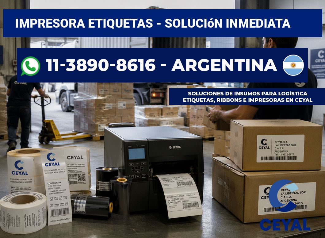 IMPRESORA ETIQUETAS – Solución inmediata