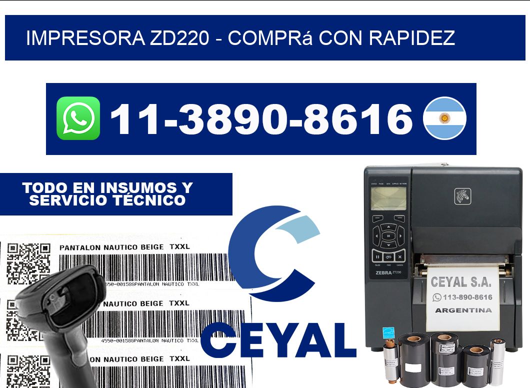 IMPRESORA ZD220 - Comprá con rapidez