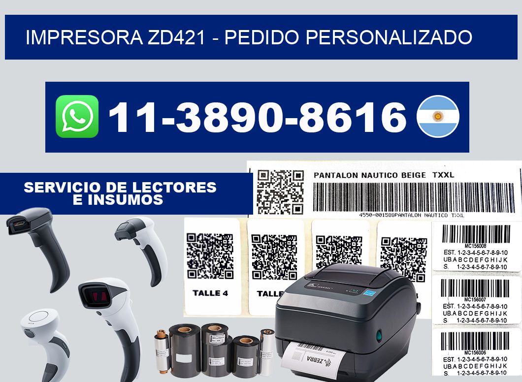 IMPRESORA ZD421 - Pedido personalizado
