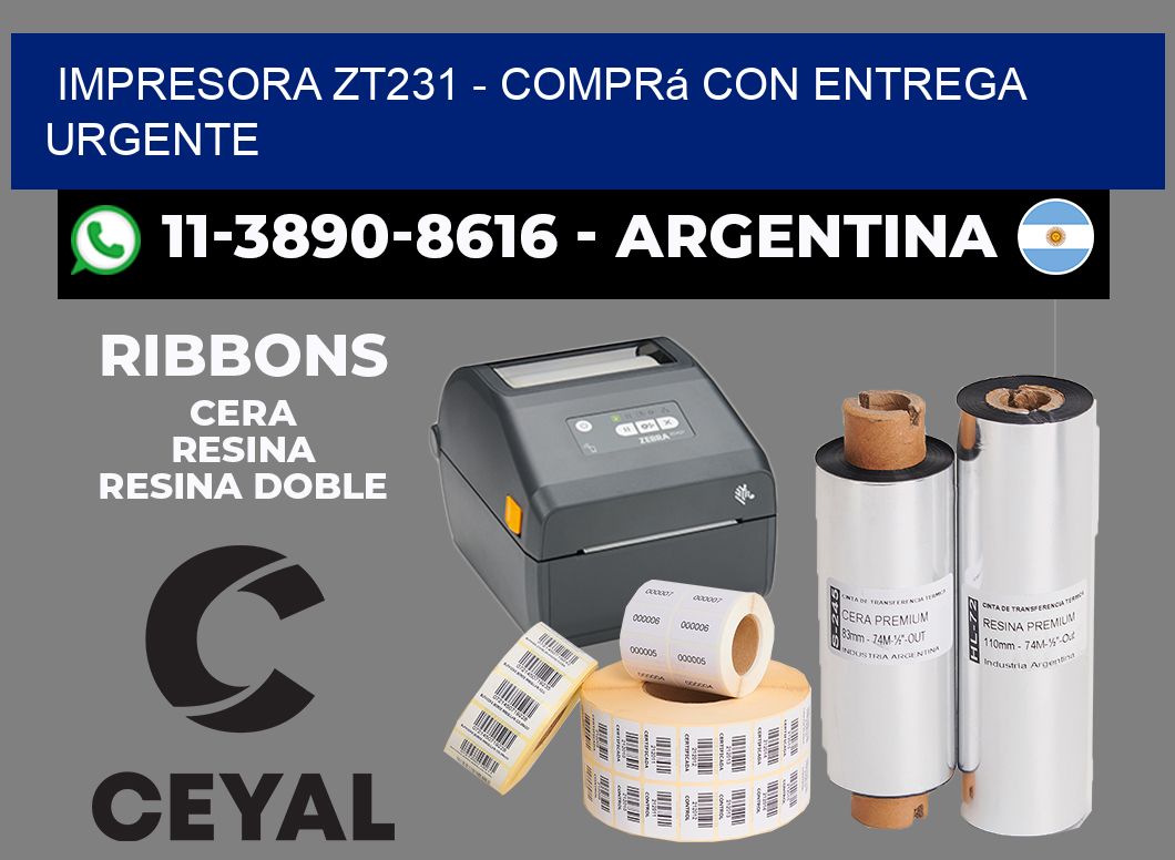 IMPRESORA ZT231 - Comprá con entrega urgente