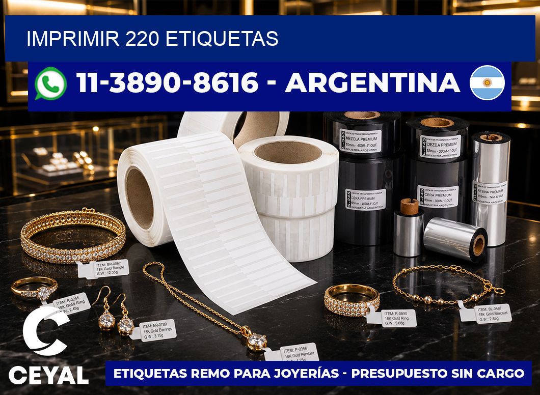 IMPRIMIR 220 ETIQUETAS
