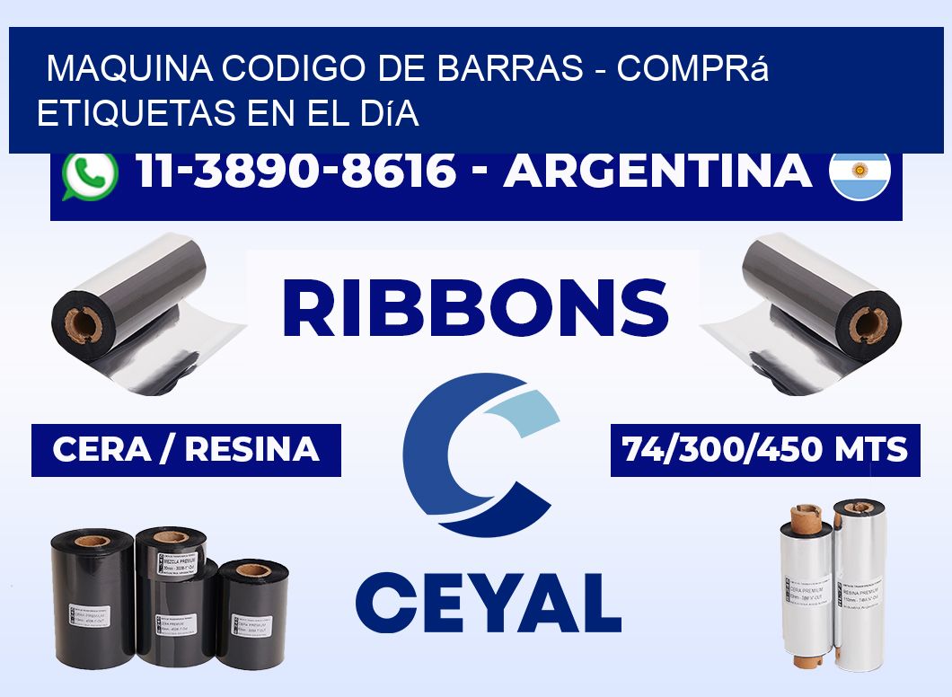 MAQUINA CODIGO DE BARRAS - Comprá etiquetas en el día