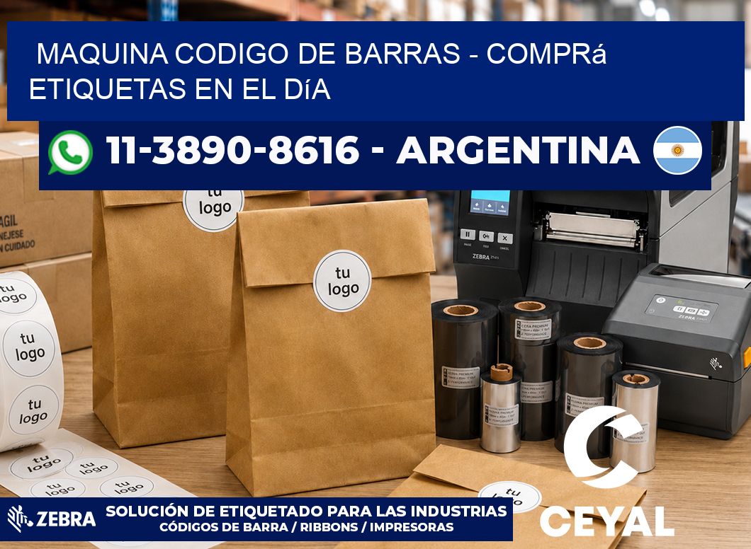 MAQUINA CODIGO DE BARRAS – Comprá etiquetas en el día