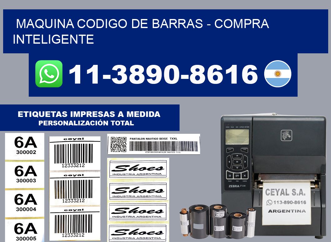 MAQUINA CODIGO DE BARRAS - Compra inteligente
