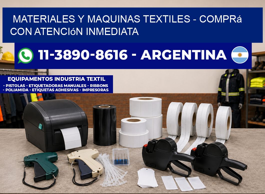 MATERIALES Y MAQUINAS TEXTILES – Comprá con atención inmediata