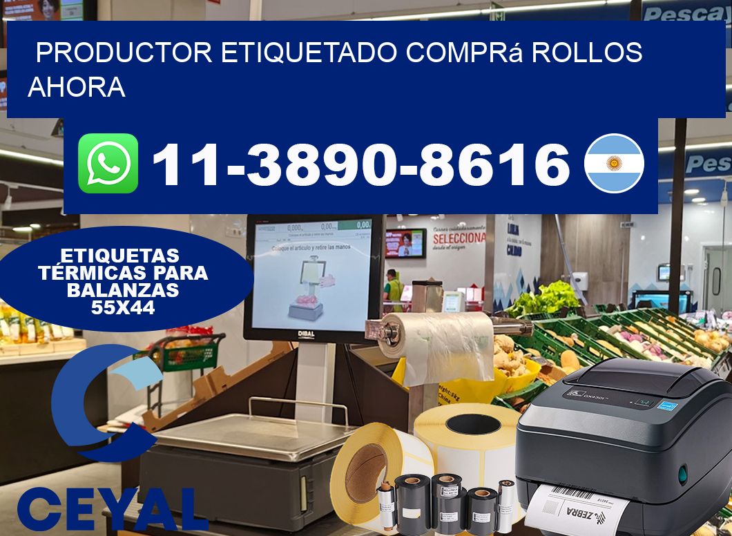 PRODUCTOR ETIQUETADO Comprá rollos ahora