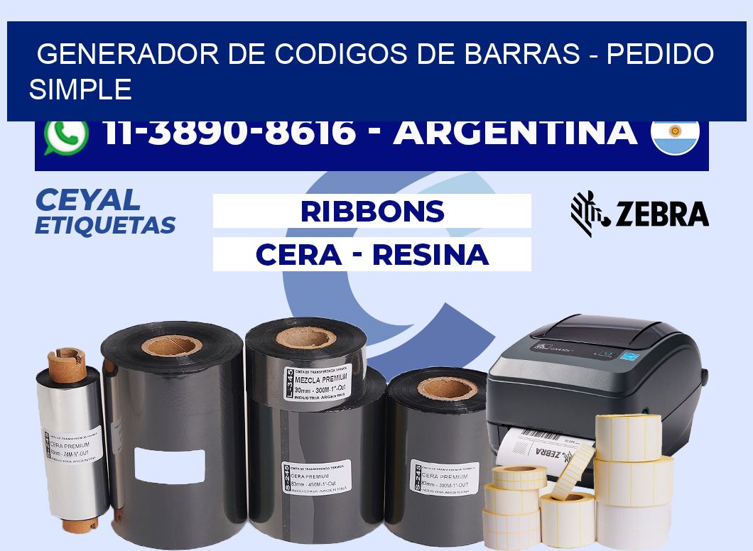 generador de codigos de barras - Pedido simple