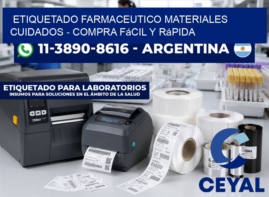 ETIQUETADO FARMACEUTICO MATERIALES CUIDADOS - Compra fácil y rápida