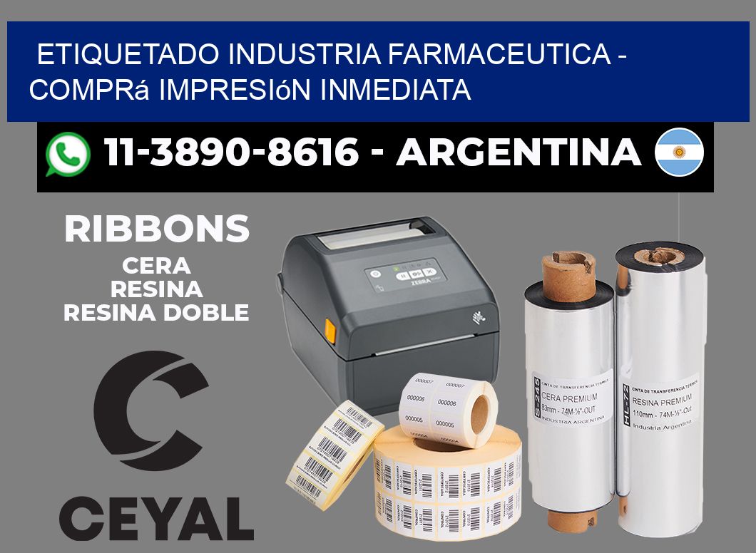 ETIQUETADO INDUSTRIA FARMACEUTICA - Comprá impresión inmediata