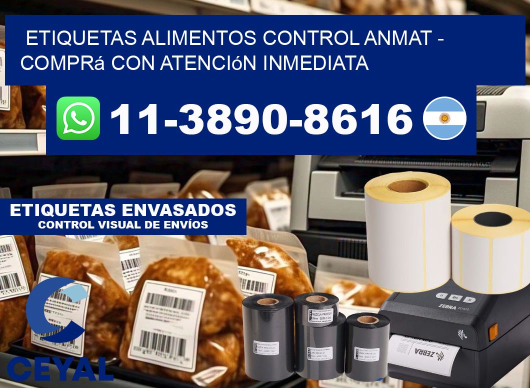 ETIQUETAS ALIMENTOS CONTROL ANMAT - Comprá con atención inmediata