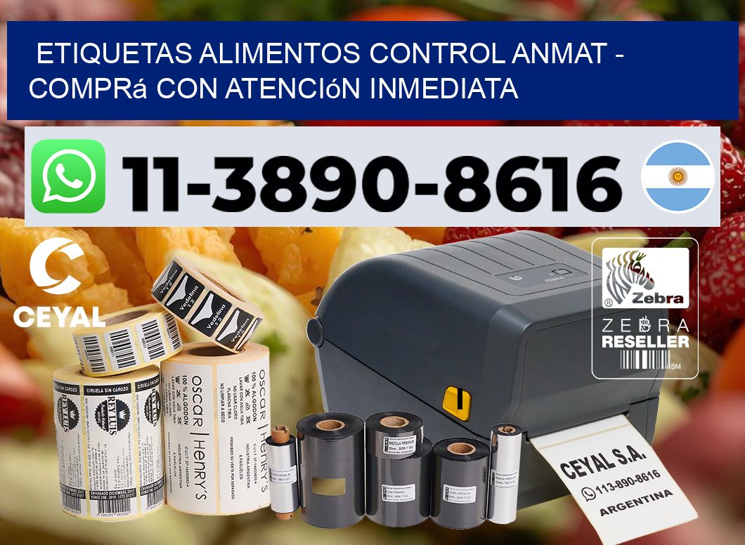 ETIQUETAS ALIMENTOS CONTROL ANMAT - Comprá con atención inmediata