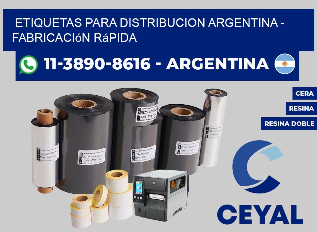 ETIQUETAS PARA DISTRIBUCION ARGENTINA - Fabricación rápida